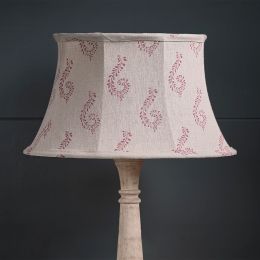 Red Shalini 14" Framed Linen Lampshade