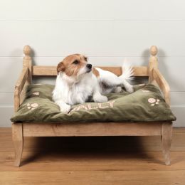 Luxury Dark Green Velvet Dog Bed Mattress