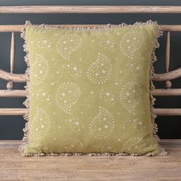 Summer green cotton cushion