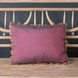 Silk Cushion - Burgundy