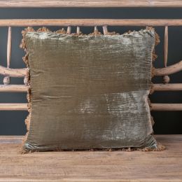 Smokey Green Velvet Cushion