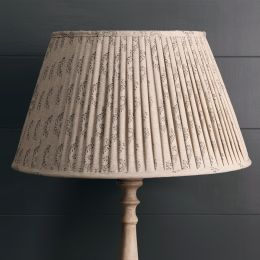 Graphite Shalini Pleated Linen Lampshade - 22"