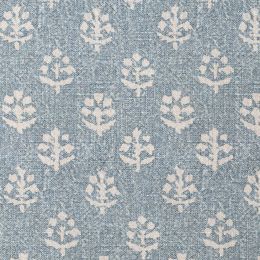 Hand-printed Reverse Denim Megha Rustic Linen 2.7m (stonewashed) panel - 354DB