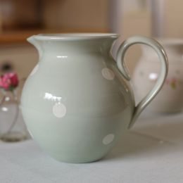 Blue / White Spot Large Round Jug