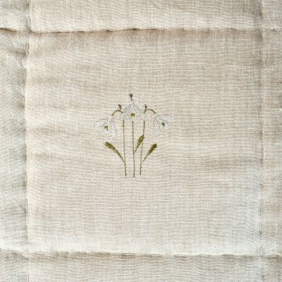 Snowdrop Rustic Linen Quilt - King Size