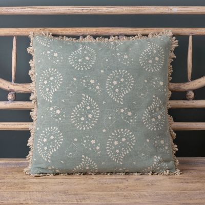 Blue printed cushion