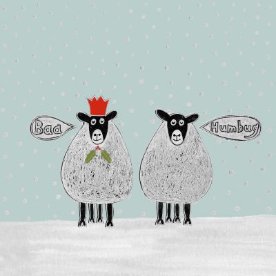 Christmas Card - Baa Humbug (Small, pack of 6)