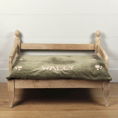 Luxury Dark Green Velvet Dog Bed Mattress