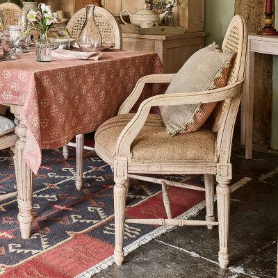 Upholstered Farmhouse Carver