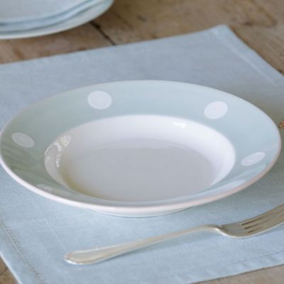 Blue/White Spot Entree Dish - 24 cm