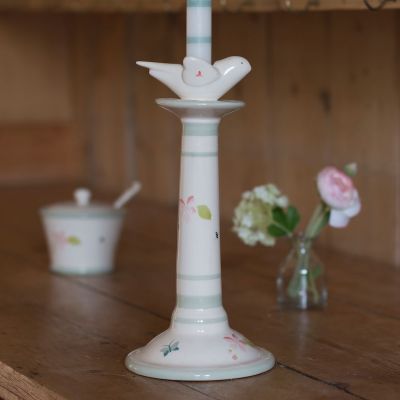 Bird Candlestick Apple Blossom