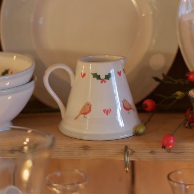 Christmas Robin Mini Pitcher