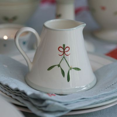 Mini Pitcher Christmas Mistletoe