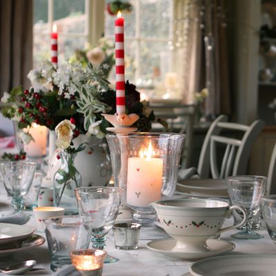 Christmas Holly Sauce Boat and Saucer