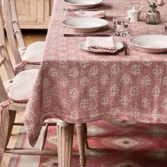 Red Earth Megha Rustic Linen Tablecloth - Large