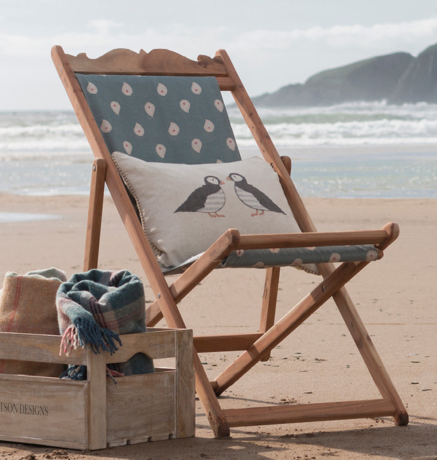 marine blue deck chair