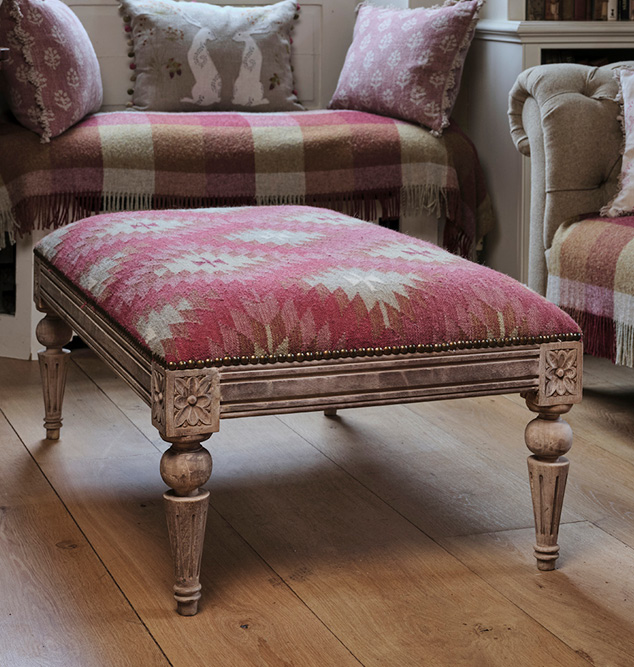 Rectangular Kilim Footstools